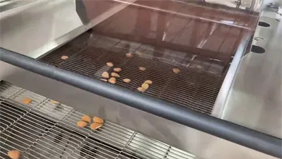 Bañadora con túnel enfriado de chocolate