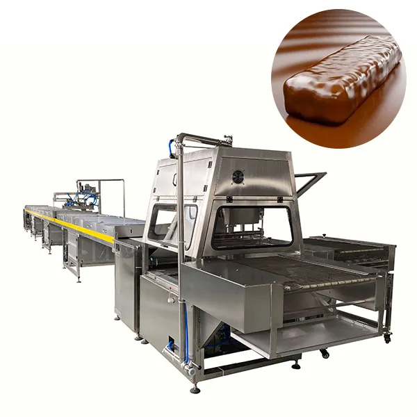 Línea de bañado de chocolate